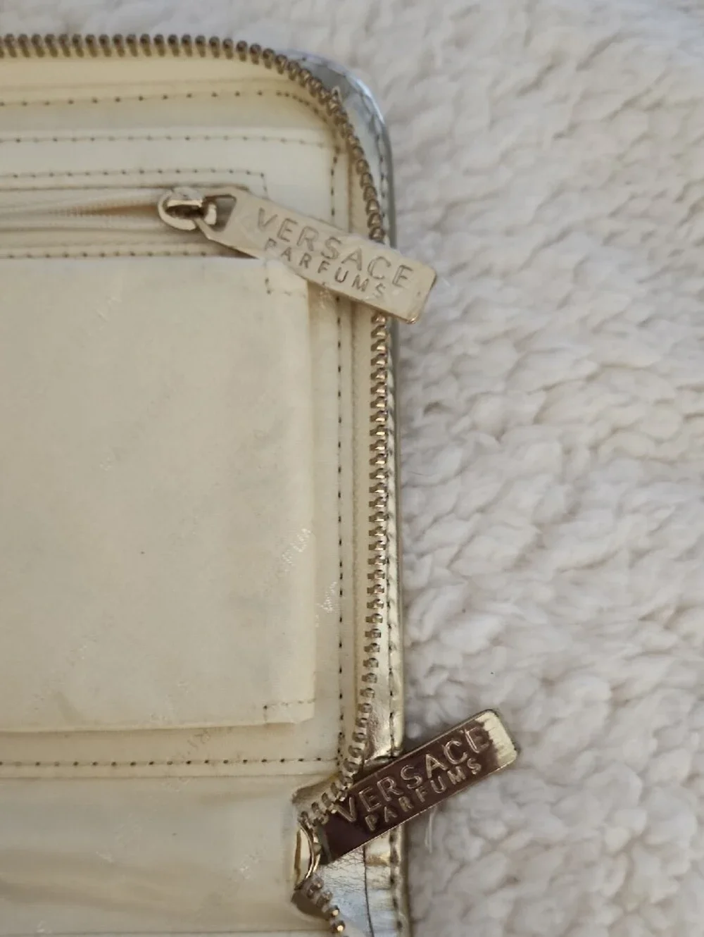 Versace Metallic Gold Chain Wristlet